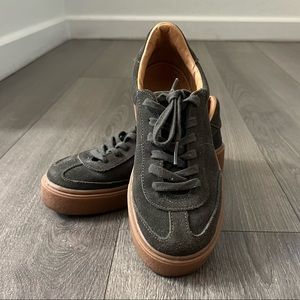 ZARA TRF Green Suede Size 36 (approx 6 US)